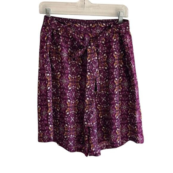 Ashley Stewart Paisley Boho Culotte Novelty Print Art to Wear Flowy Shorts - Picture 6 of 6